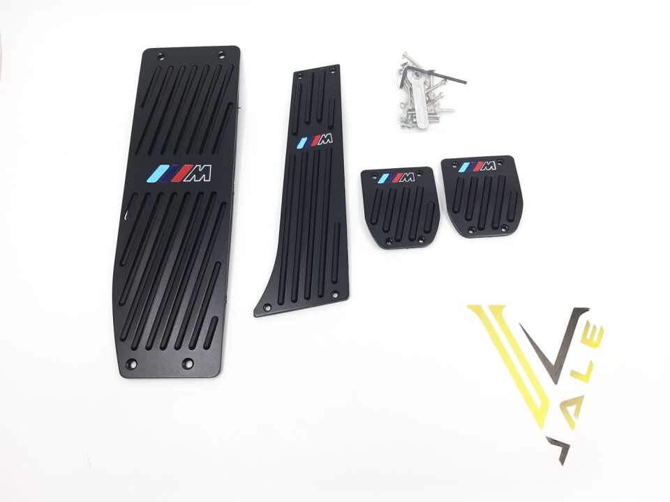 BMW 1-3 SERİSİ PEDAL SETİ - DÜZ VİTES - M LOGOLU - SİYAH E30.E34.E36.E39.E46.E87.E90. YAN SANAYİ