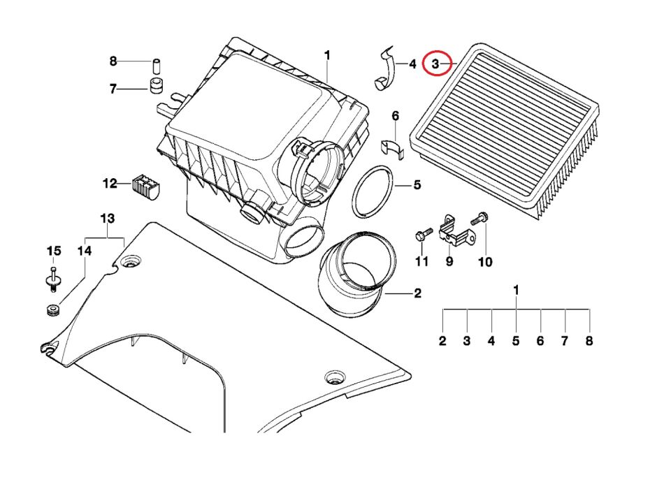 BMW X5 SERİSİ HAVA FİLTRESİ LX422 - C26168 E53.M60.M62 YAN SANAYİ
