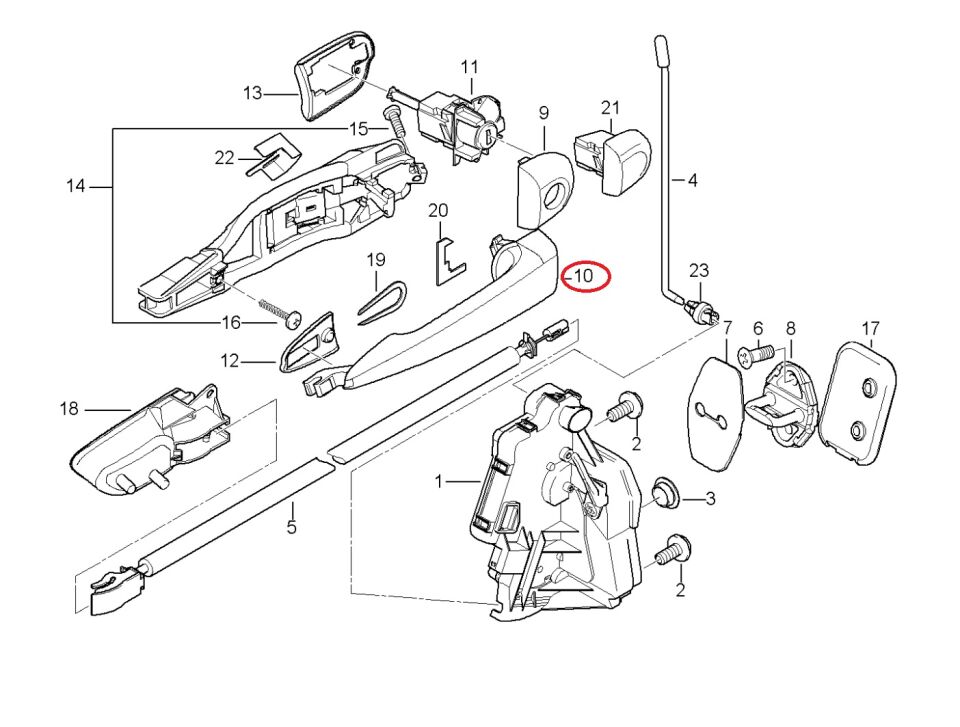 BMW 3 SERİSİ DIŞ KAPI KOLU - L - E46 YAN SANAYİ