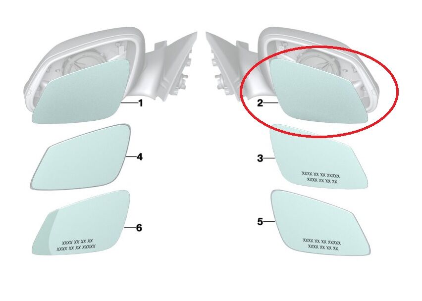 BMW 1-3 SERİSİ DIŞ AYNA CAMI R - ISITMALI GENİŞ AÇI - F20.F30.X1 YAN SANAYİ