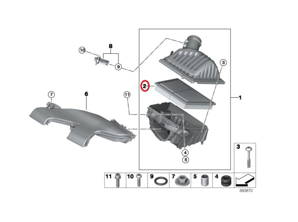 BMW MİNİ HAVA FİLTRESİ F56.F44 YAN SANAYİ