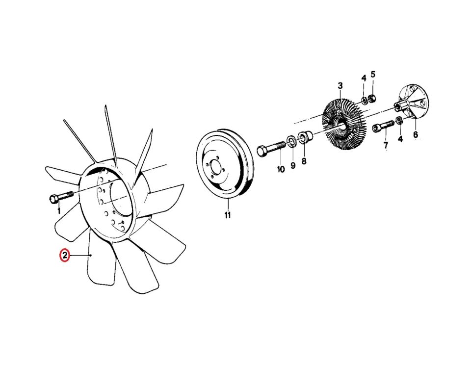 BMW 3 SERİSİ PERVANE 9 KANAT E30 YAN SANAYİ