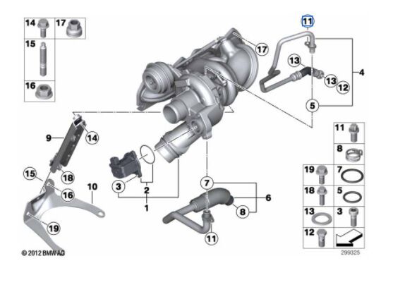 BMW 1-3 SERİSİ TURBO GERİ DÖNÜŞ HATTI F20.F30.N13 YAN SANAYİ