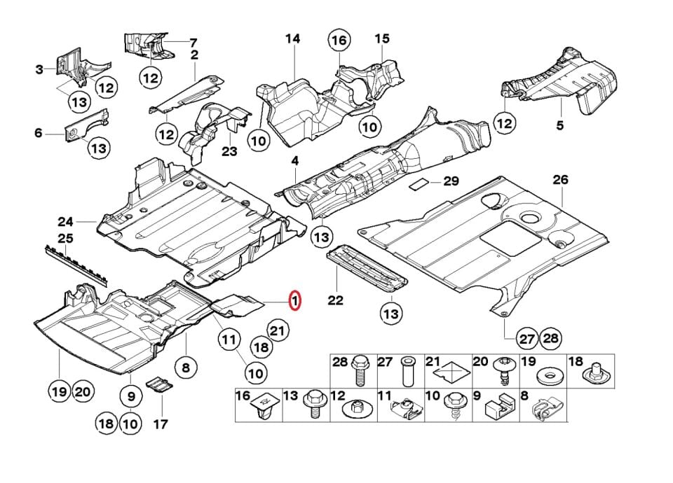 BMW 3 SERİSİ MOTOR ALT MUHAFAZA BAKALİTİ E46.Y.M. YAN SANAYİ