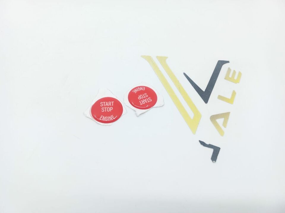 BMW 3-5 SERİSİ START STOP TUŞU - KIRMIZI - YAPIŞTIRMA E90.E60.E87.E92. YAN SANAYİ