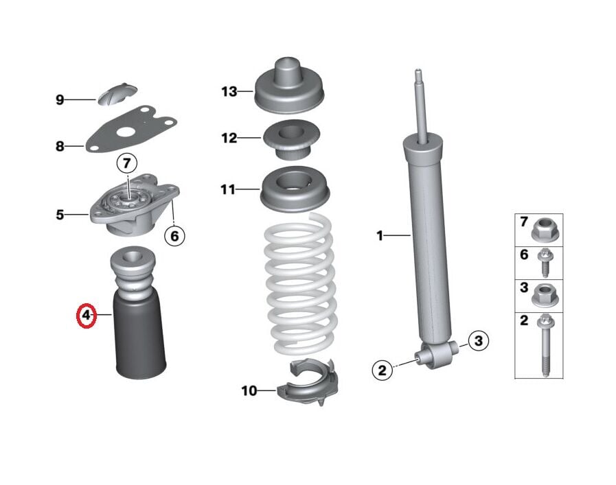 BMW 1 SERİSİ ARKA AMORTİSÖR TOZ BORUSU SET F20.G20 SWAG