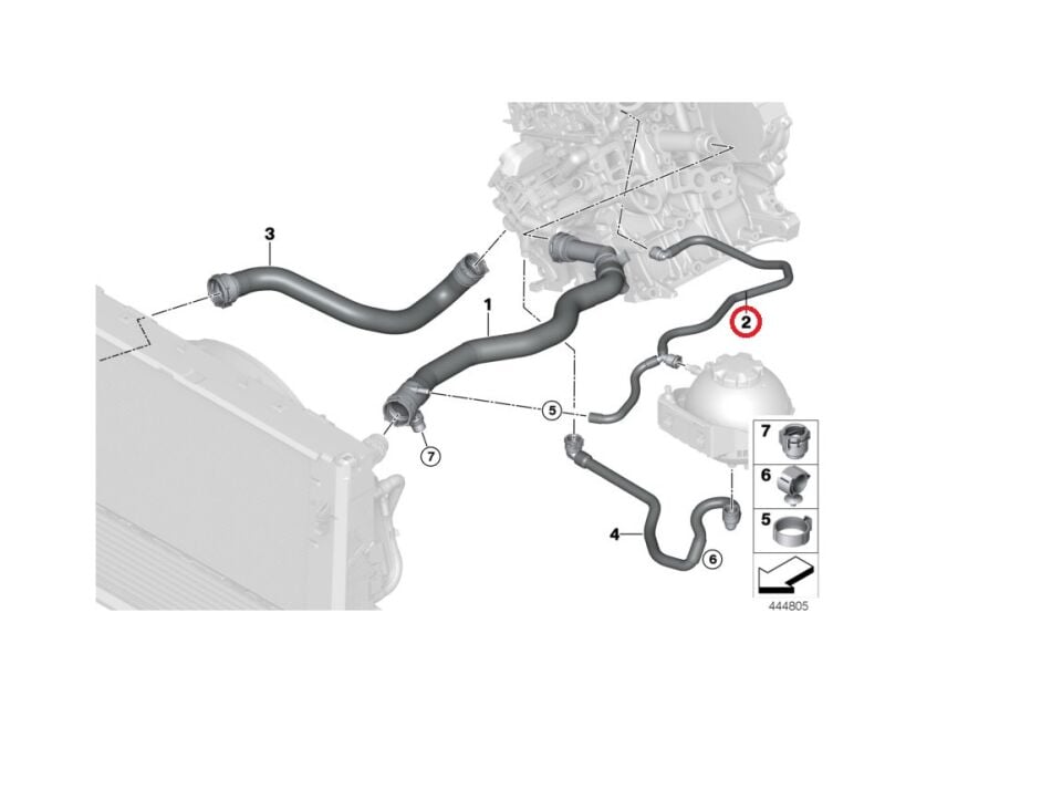 BMW 1-3 SERİSİ RADYATÖR GENLEŞME KABI HORTUMU F20.F30.F36 YAN SANAYİ