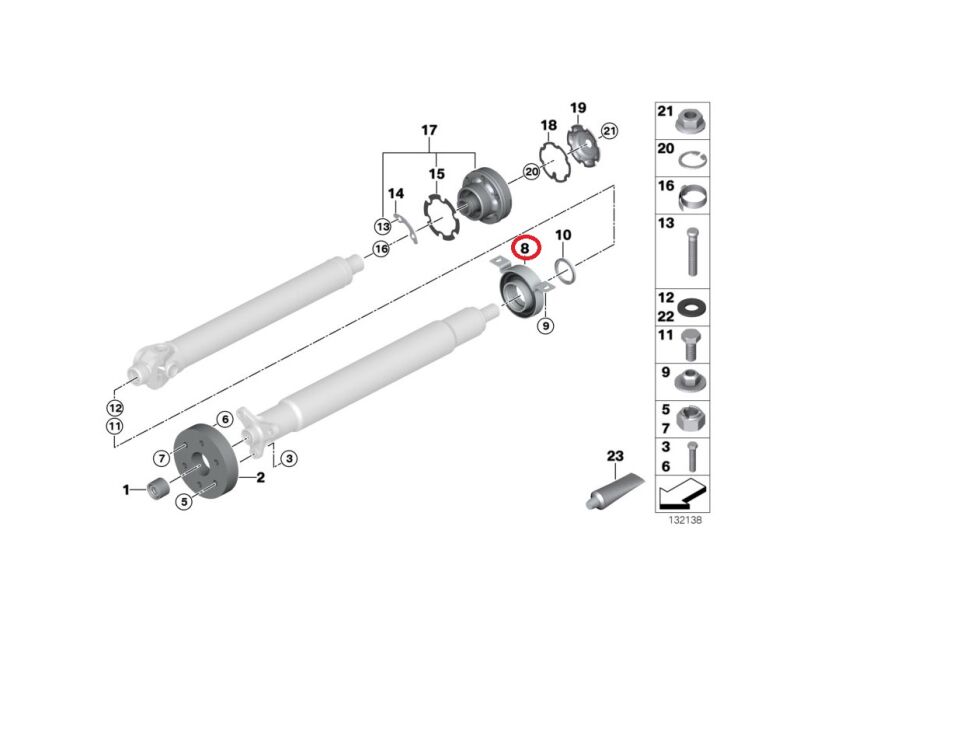 BMW X5 SERİSİ ŞAFT ASKISI - BİLYALI - E53 YAN SANAYİ