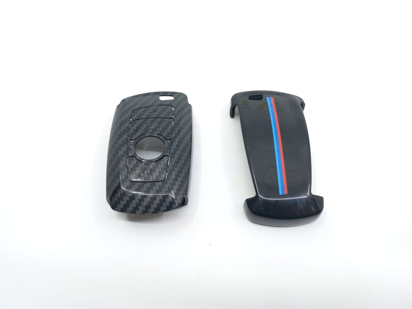 BMW 3-5 SERİSİ ANAHTARLIK KILIFI PLASTİK - M KARBON - ŞERİTLİ F10.F20.F30 YAN SANAYİ