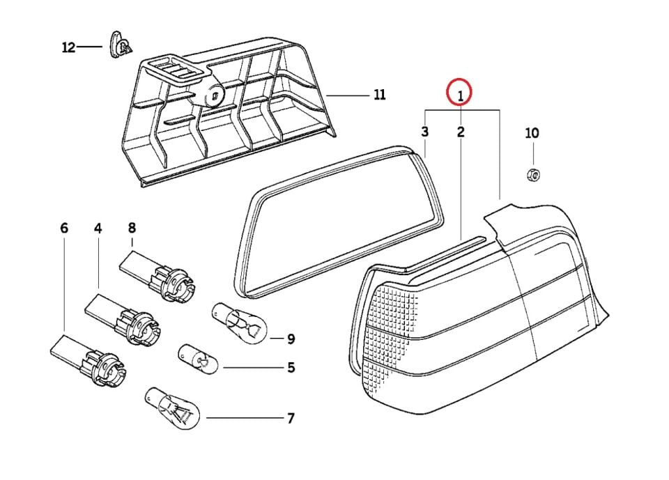 BMW 3 SERİSİ STOP LAMBASI R L - SARI - E36/4 DEPO