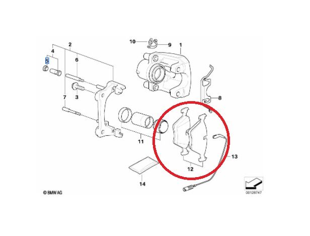 BMW 3-5 SERİSİ ÖN FREN BALATASI E90.E92.E93.X1.E60 YAN SANAYİ
