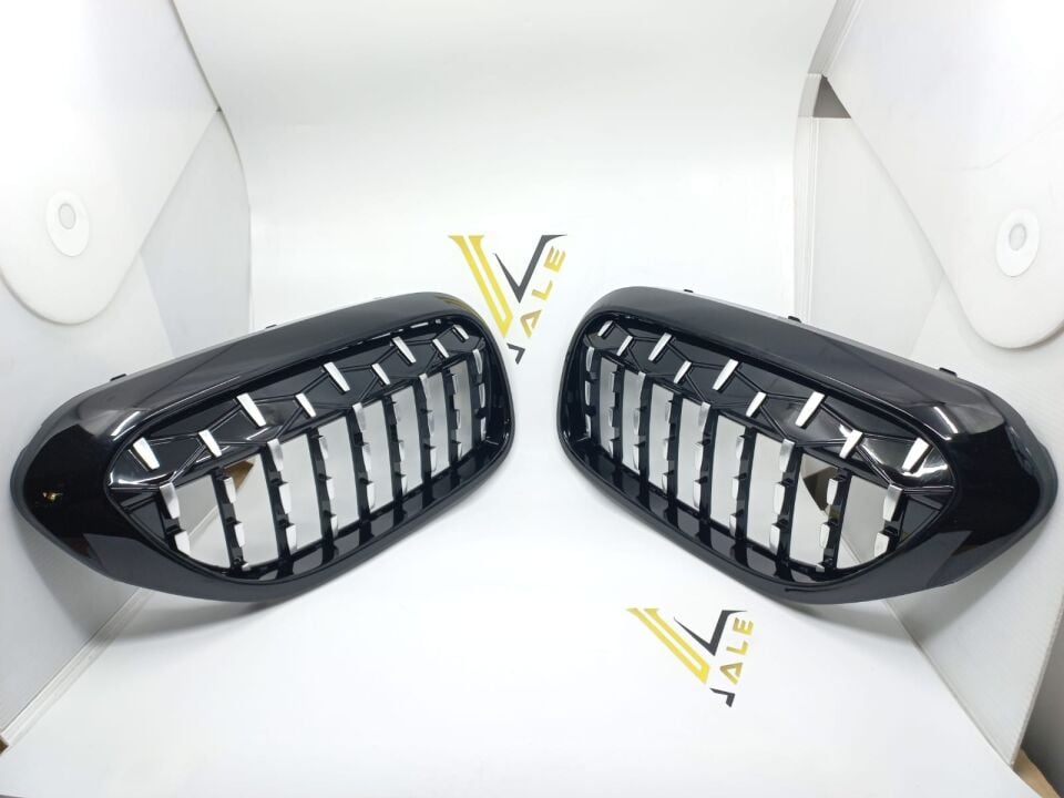 BMW 5 SERİSİ PANJUR SET DAMLALI - DİAMOND - SİYAH ÇERÇEVELİ G30 YAN SANAYİ