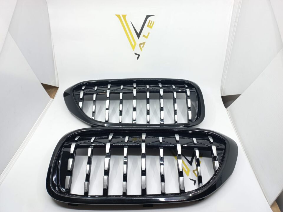 BMW 5 SERİSİ PANJUR SET DAMLALI - DİAMOND - SİYAH ÇERÇEVELİ G30 YAN SANAYİ