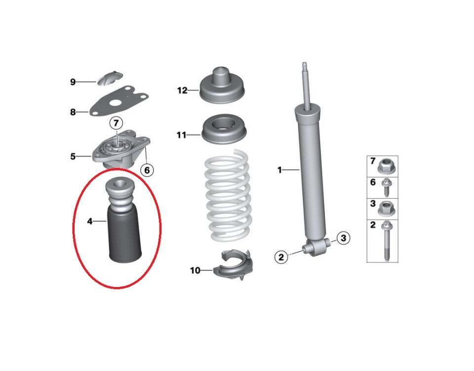 BMW 1-3 SERİSİ ARKA AMORTİSÖR TOZ BORUSU SET F20.F30.G20 YAN SANAYİ