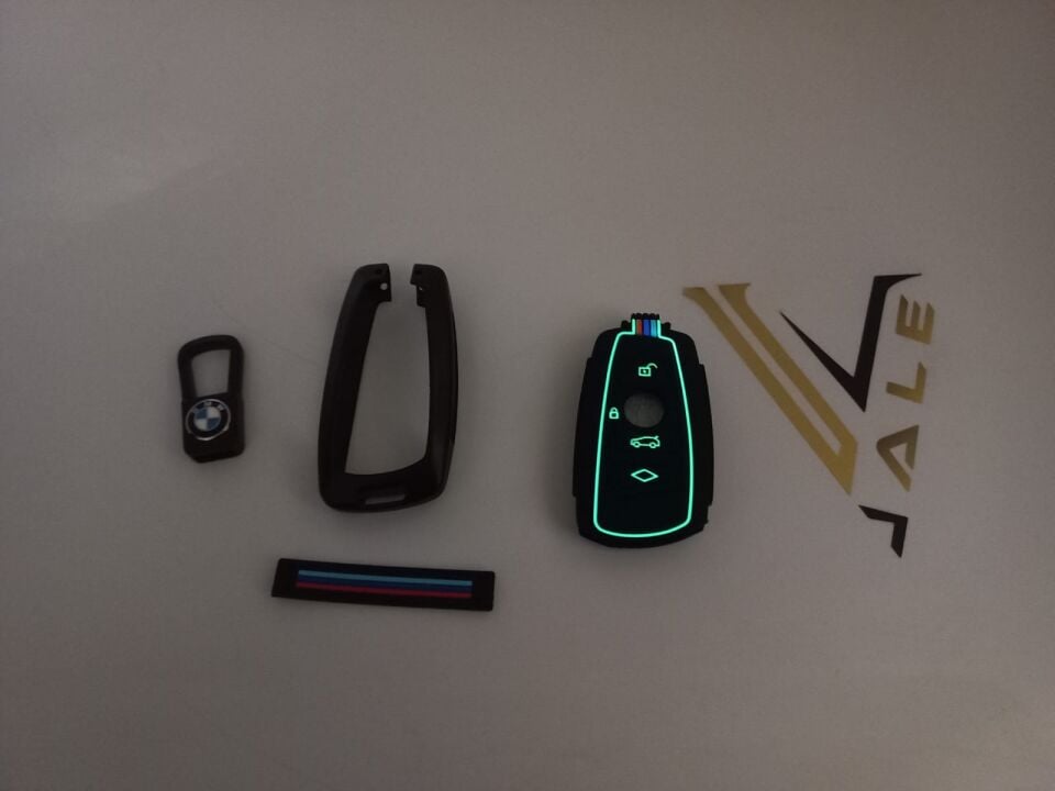 BMW 3-5 SERİSİ ANAHTARLIK KILIFI =SİYAH = METAL - M - F10.F20.F30 YAN SANAYİ