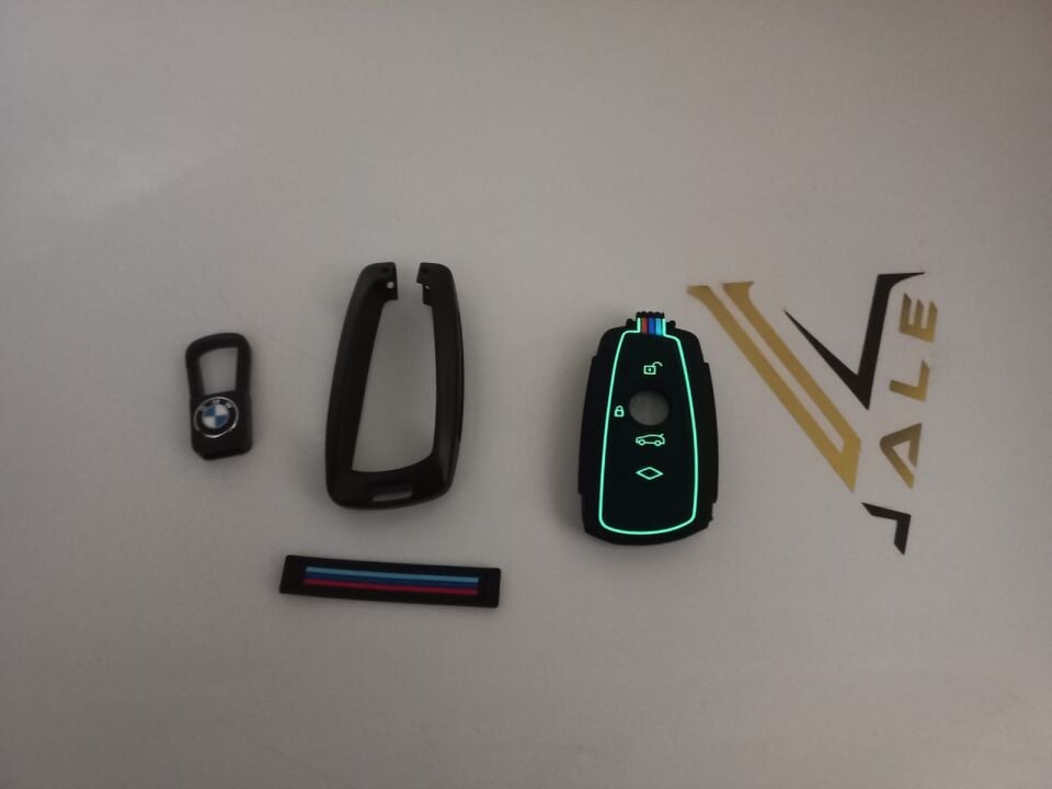 BMW 3-5 SERİSİ ANAHTARLIK KILIFI =SİYAH = METAL - M - F10.F20.F30 YAN SANAYİ