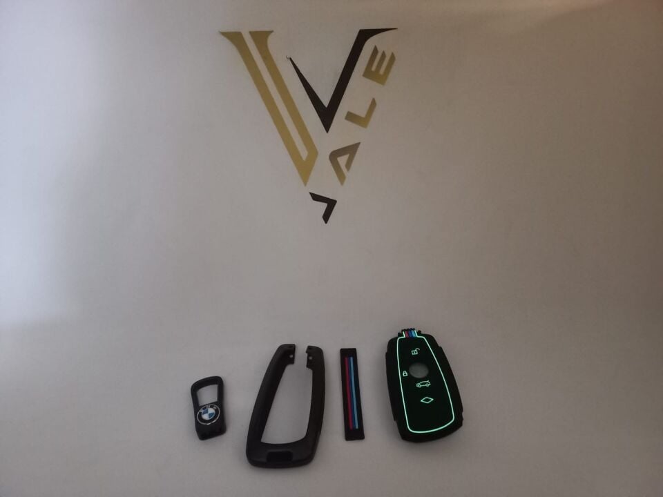 BMW 3-5 SERİSİ ANAHTARLIK KILIFI =SİYAH = METAL - M - F10.F20.F30 YAN SANAYİ