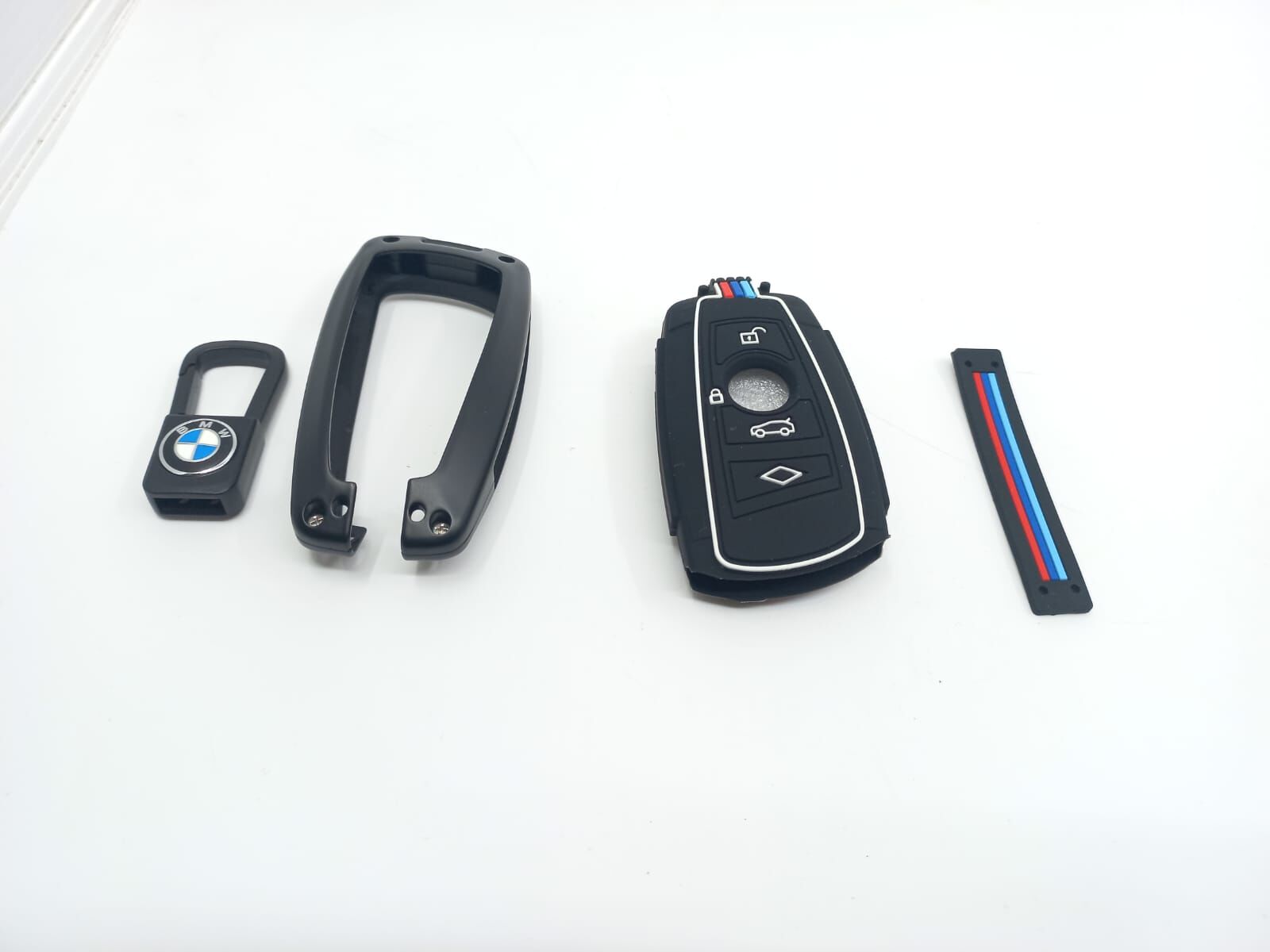 BMW 3-5 SERİSİ ANAHTARLIK KILIFI =SİYAH = METAL - M - F10.F20.F30 YAN SANAYİ