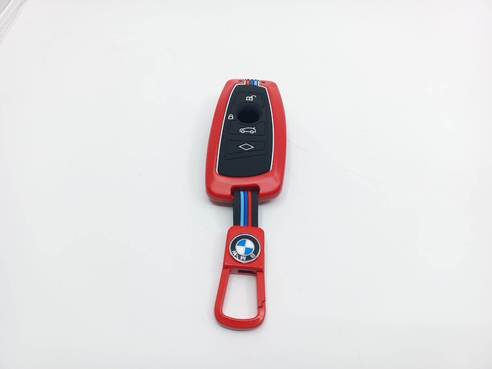 BMW 3-5 SERİSİ ANAHTARLIK KILIFI = KIRMIZI = METAL - M - F10.F20.F30 YAN SANAYİ