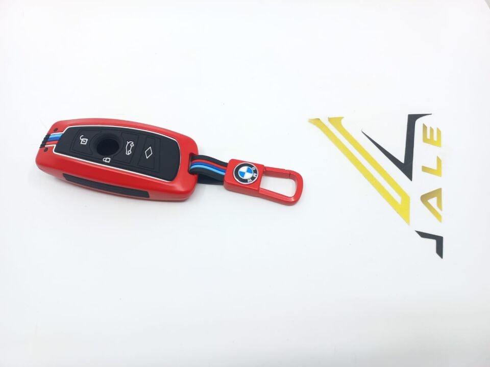 BMW 3-5 SERİSİ ANAHTARLIK KILIFI = KIRMIZI = METAL - M - F10.F20.F30 YAN SANAYİ
