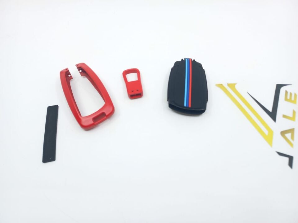 BMW 3-5 SERİSİ ANAHTARLIK KILIFI = KIRMIZI = METAL - M - F10.F20.F30 YAN SANAYİ