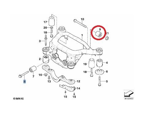 BMW 3-X3 SERİSİ ARKA DİFRANSİYEL TAKOZU E46.E83 LEMFÖRDER