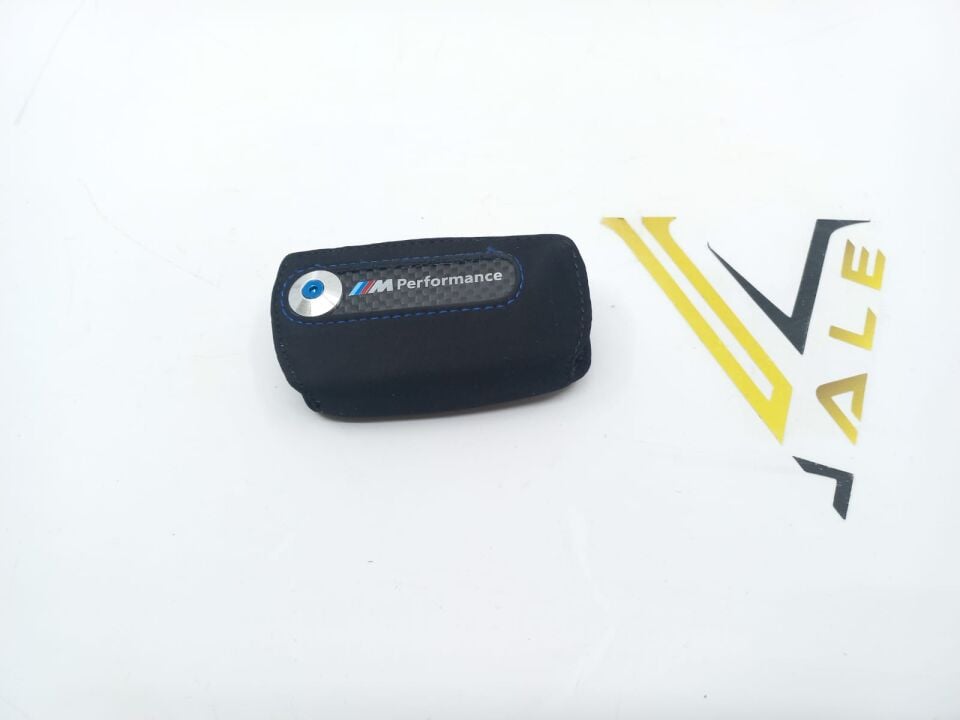 BMW 3-5 SERİSİ ANAHTARLIK = MAVİ DİKİŞ = ALACANTRA - M PERFORMANCE - F10.F20.F30.F32.F36 YAN SANAYİ