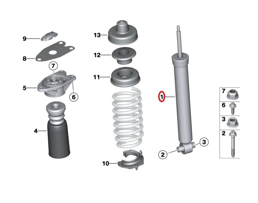 BMW 1-3 SERİSİ ARKA AMORTİSÖR F20.F30 SACHS