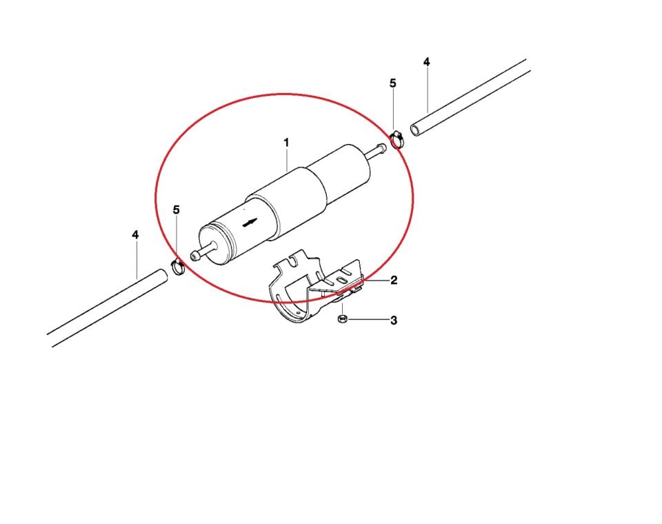BMW 3-5 SERİSİ BENZİN FİLTRESİ KL66 M52.E36.E46.E34.E39 YAN SANAYİ