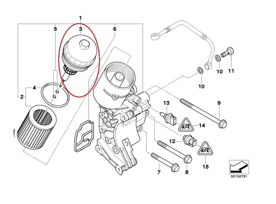 BMW 3-5 SERİSİ YAĞ FİLTRE KAPAĞI E36.E46.E39 YAN SANAYİ