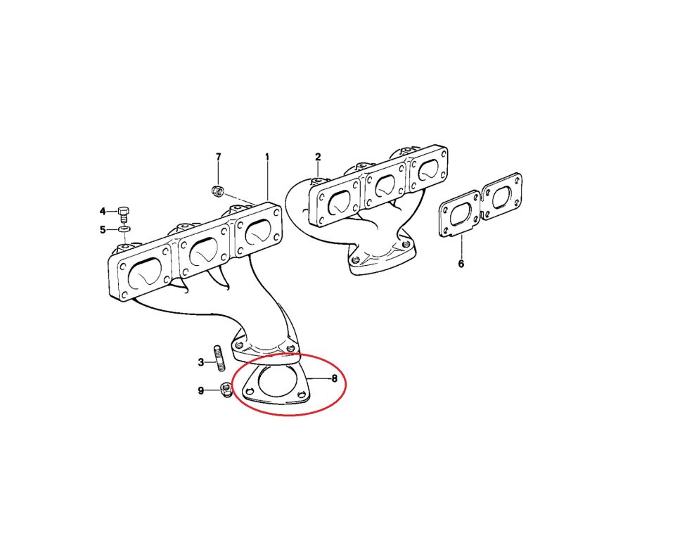 BMW 3-5 SERİSİ EKSOZ BOGAZ CONTASI M50.M52.E46.E36.E39 YAN SANAYİ