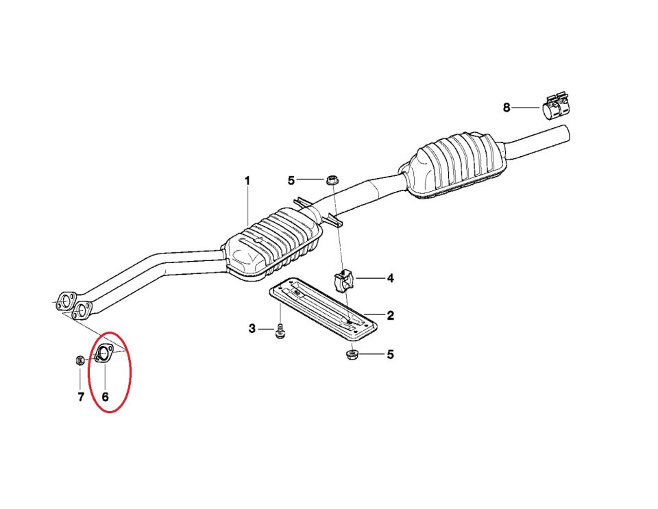 BMW 3-5 SERİSİ EKSOZ BOĞAZ CONTASI M52 - KÜÇÜK - E46.E39.E38.E36 YAN SANAYİ