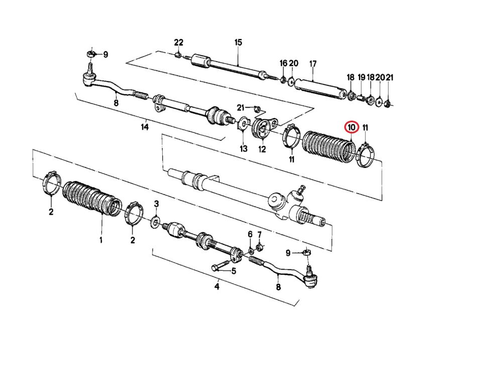 BMW 3 SERİSİ DİREKSİYON KÖRÜGÜ KISA E30 FEBİ