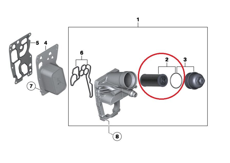 BMW 3-5 SERİSİ YAĞ FİLTRESİ OX404D F20.F30.F10.E90. BOSCH
