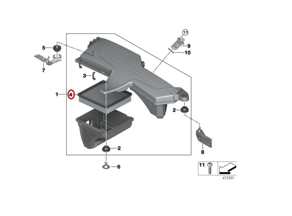 BMW 1-3 SERİSİ HAVA FİLTRESİ LX2077/3 - C24025 F20.F30 HENGST