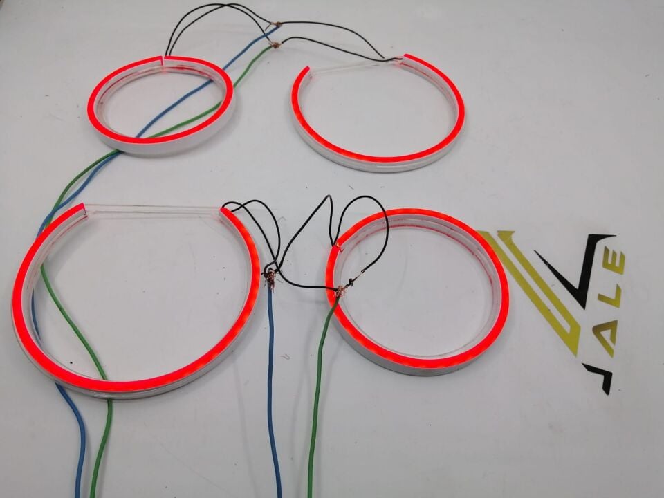 BMW 3-5 SERİSİ ANGEL SET - KIRMIZI - HALKA TAKIM FAR E90.E60.E87 YAN SANAYİ