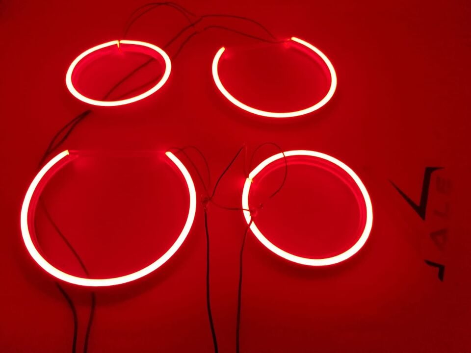 BMW 3-5 SERİSİ ANGEL SET - KIRMIZI - HALKA TAKIM FAR E90.E60.E87 YAN SANAYİ