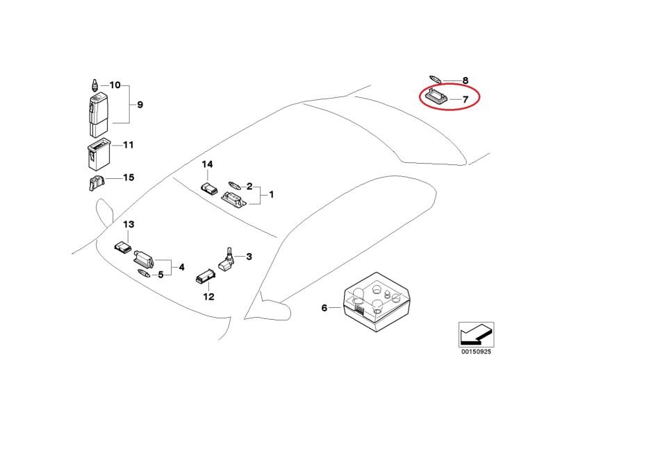 BMW 3 SERİSİ PLAKA LAMBA CAMI E46 ORJİNAL