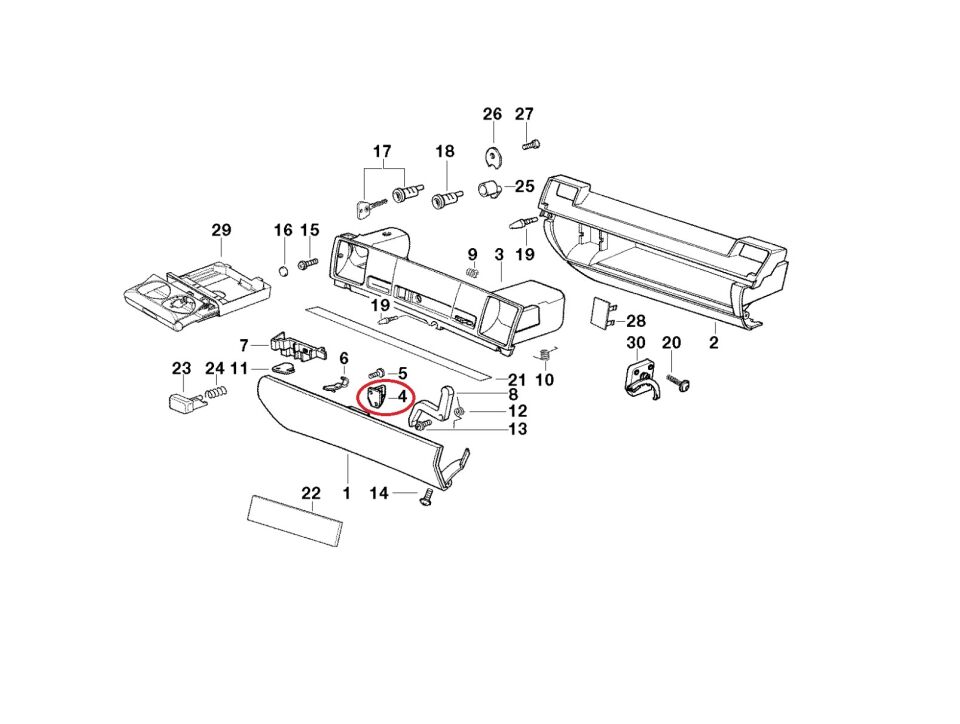 BMW 3 SERİSİ TORPİDO KİLİT DİLİ E36 YAN SANAYİ