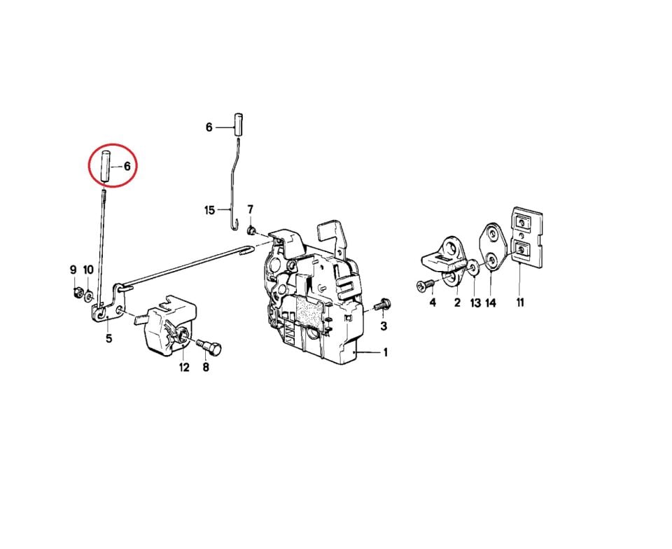 BMW 3-5 SERİSİ KAPI KİLİT BUTONU SCHWARZ E36.E34.E30 ORJİNAL