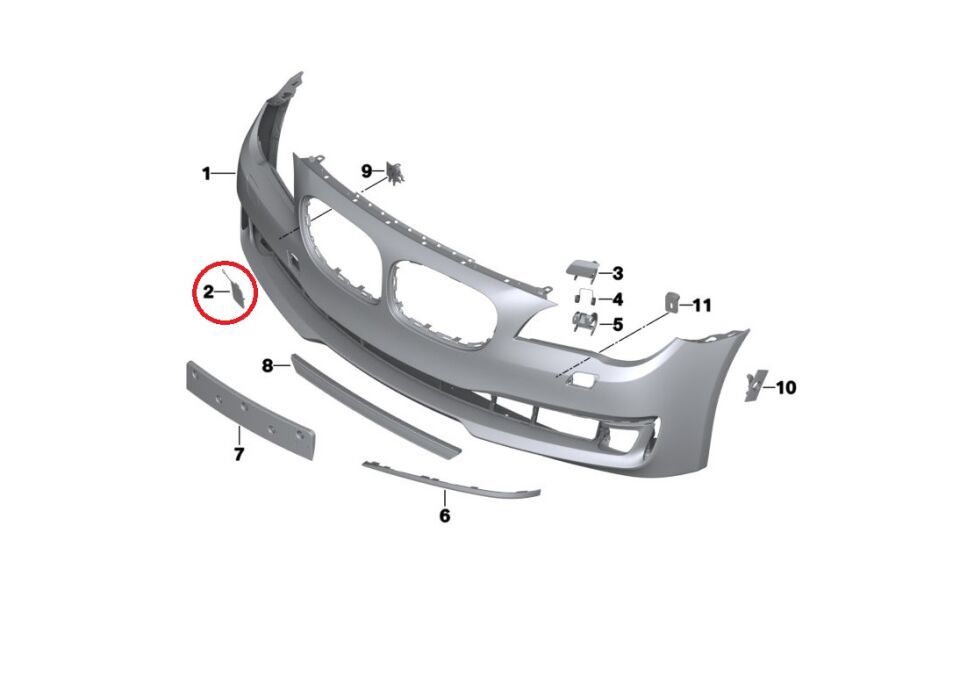 BMW 7 SERİSİ ÖN ÇEKİ KAPAĞI F01LCİ.F02 YAN SANAYİ
