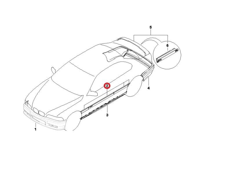 BMW 3 SERİSİ KAPI ÇITASI TAKIM - M - SET E36/4 YAN SANAYİ