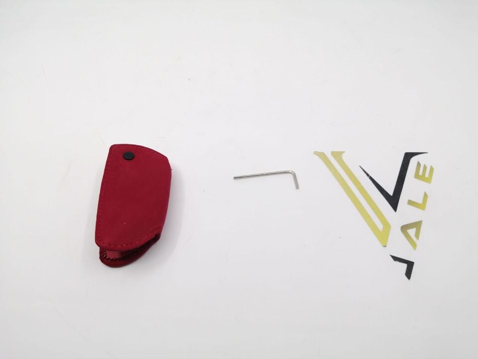 BMW 3-5 SERİSİ ANAHTARLIK = FULL KIRMIZI = ALACANTRA - M PERFORMANCE - G20.G30.F15 YAN SANAYİ