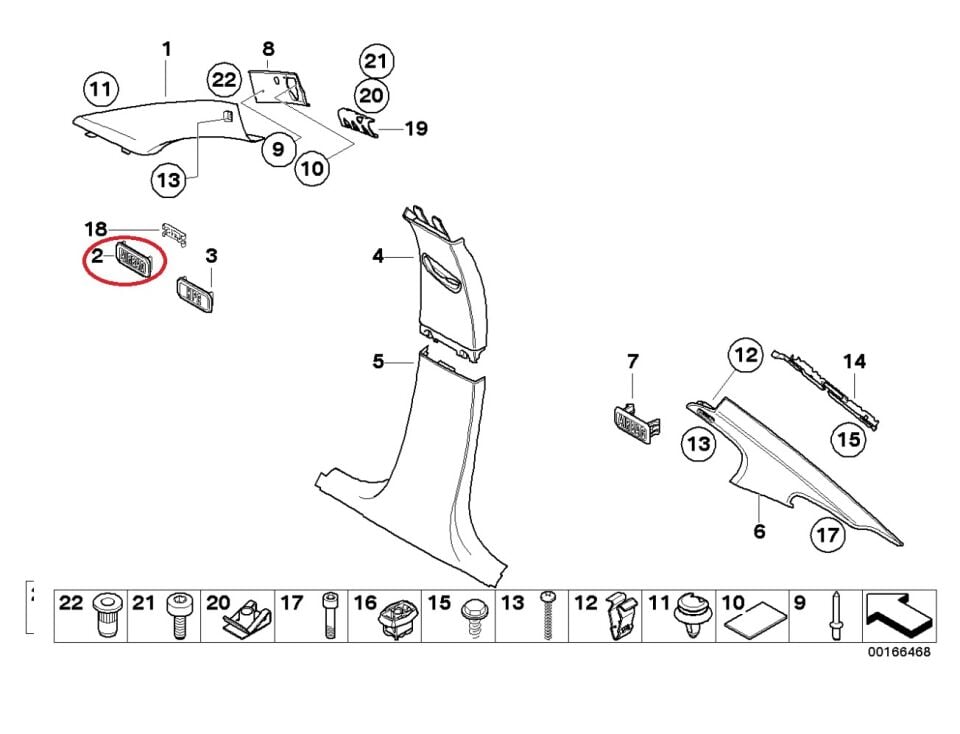 BMW 3-5 SERİSİ ÖN DİREK AIR-BAG YAZISI E39.E87.E46.E90.E60.X5.X3 ORJİNAL