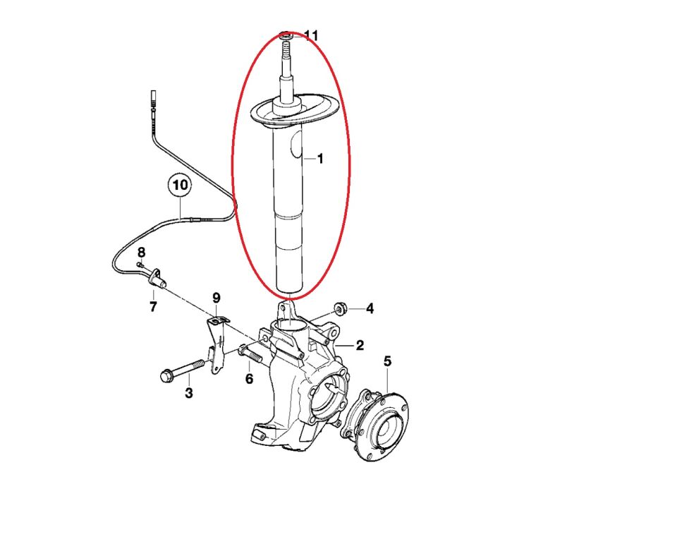BMW 5 SERİSİ ÖN AMORTİSÖR E39 YAN SANAYİ