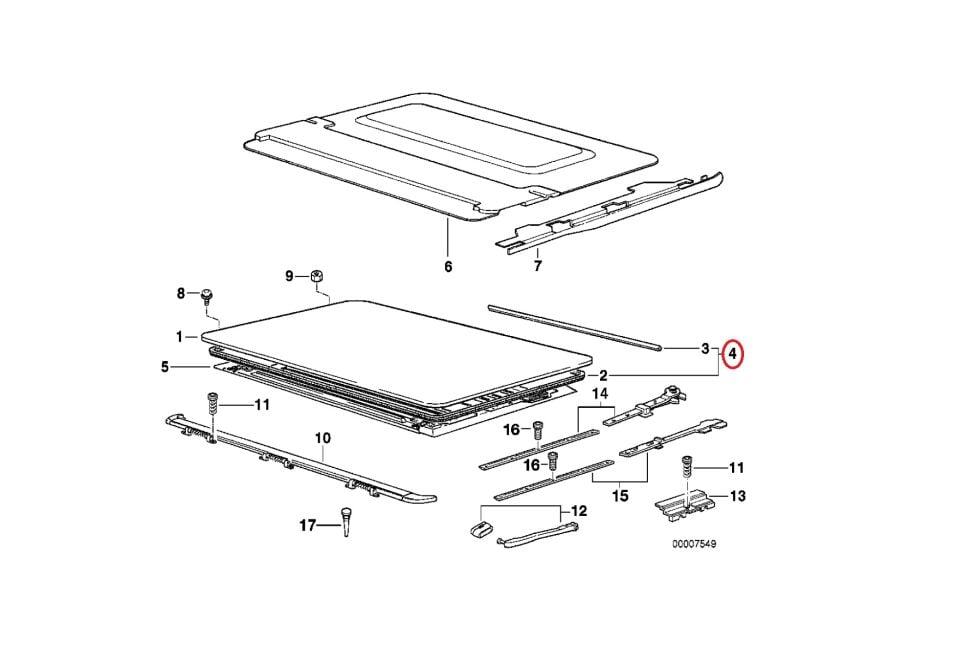 BMW 3 SERİSİ TAVAN AÇILIR FİTİLİ E36 ORJİNAL