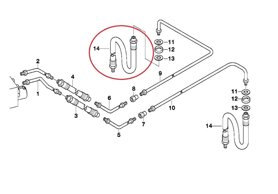 BMW 5 SERİSİ ARKA FREN HORTUMU E39 YAN SAMAYİ