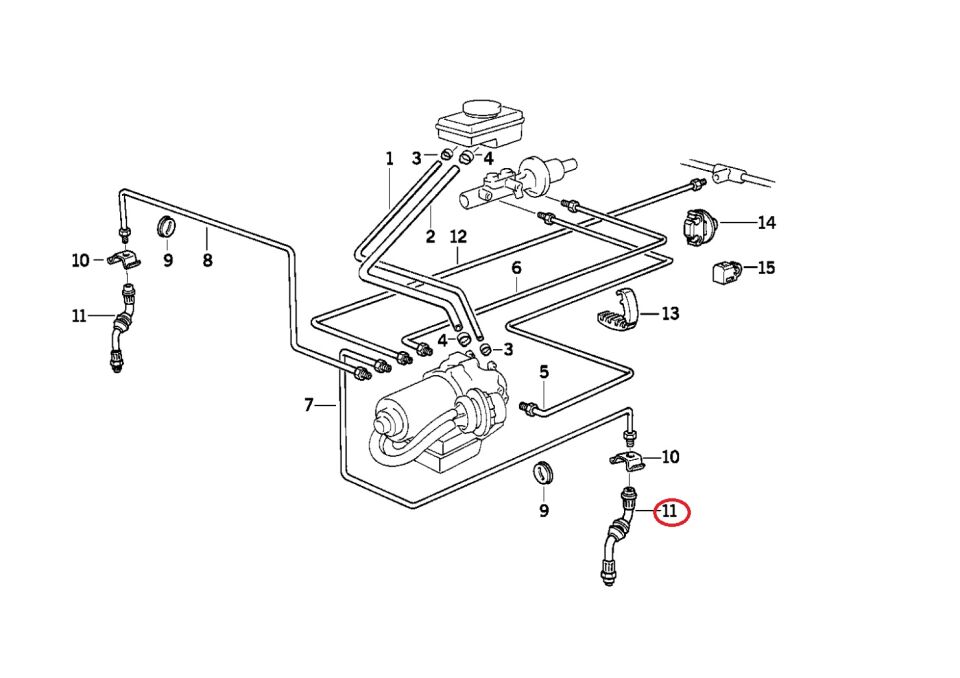 BMW 3 SERİSİ ÖN FREN HORTUMU E36.Z3 YAN SANAYİ
