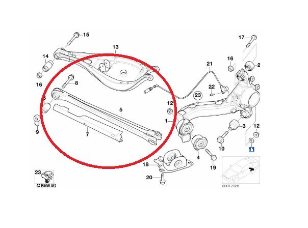 BMW 3 SERİSİ ARKA SALINCAK MAŞASI E36.E46 YAN SANAYİ