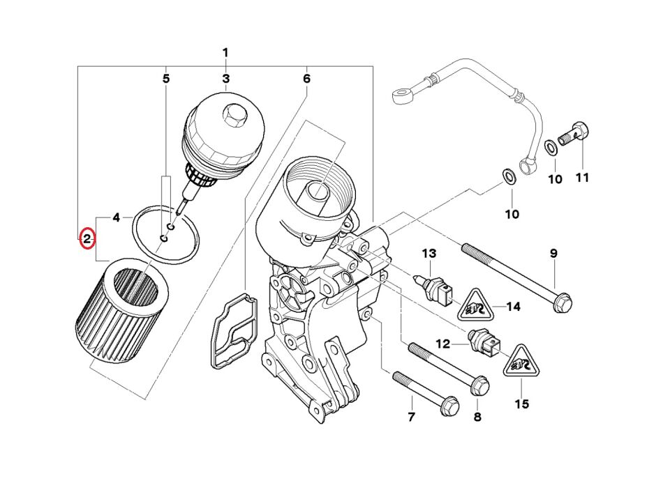 BMW 3-5 SERİSİ YAĞ FİLTRESİ OX154D - HU925/4X E36.E39.E46.E60.M52.M54 MAHLE